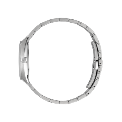 Gucci Interlocking Black Dial Stainless Steel Womens Quartz Watch YA142513