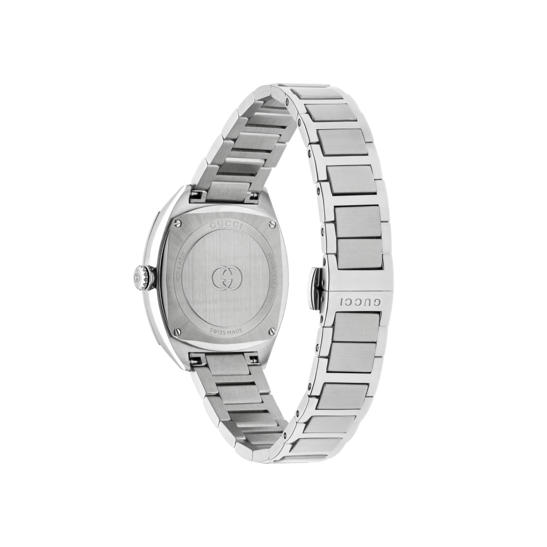 Gucci Interlocking Pink Dial Stainless Steel Womens Quartz Watch YA142511