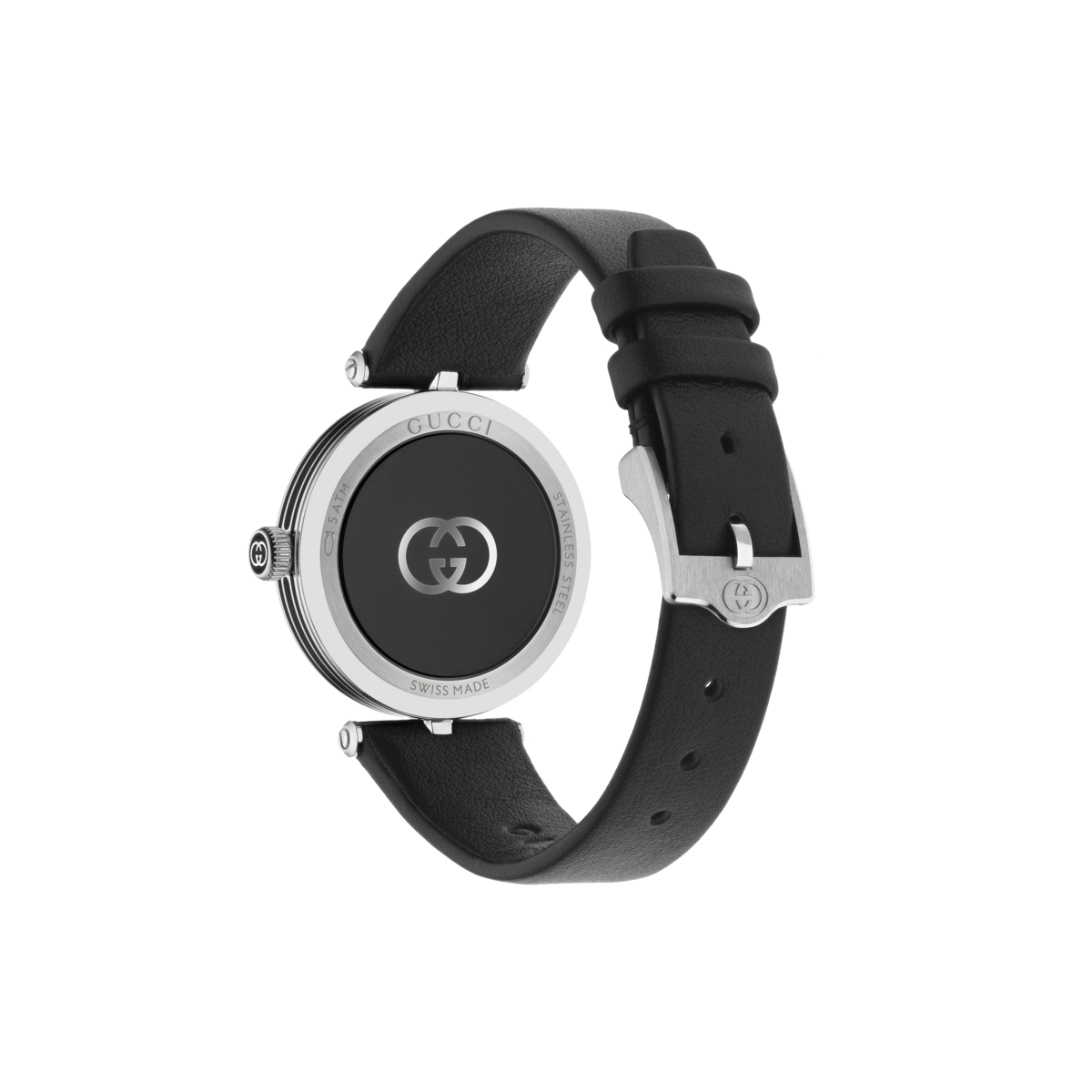 Gucci Model 2000 Black Dial Stainless Steel Ladies Quartz Watch YA167505