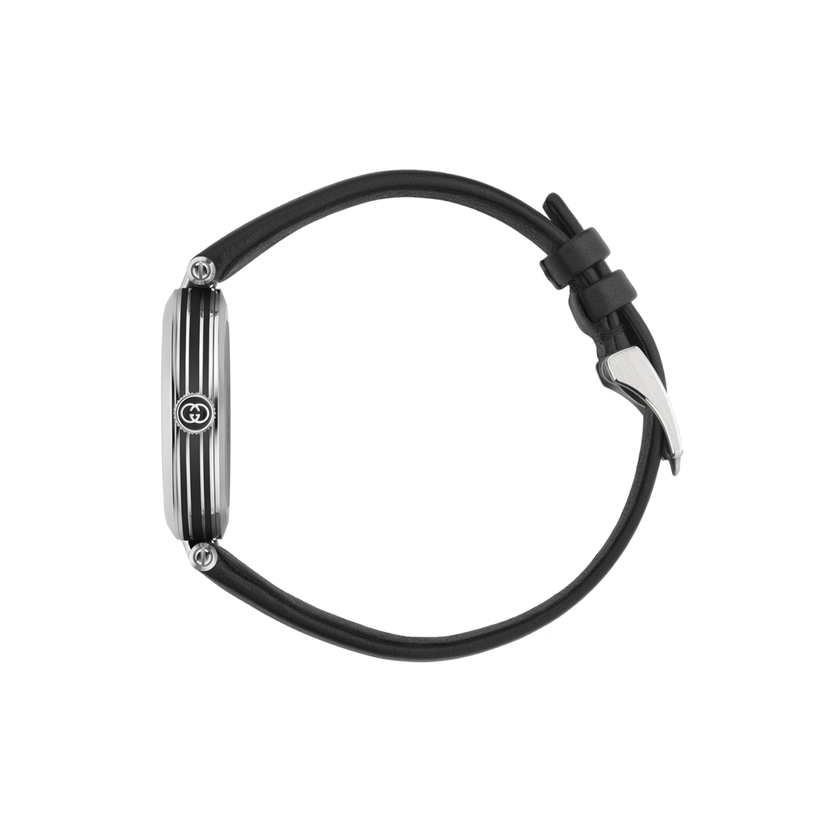 Gucci Model 2000 Black Dial Stainless Steel Ladies Quartz Watch YA167505