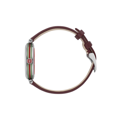 Gucci Model 2000 Red Dial Stainless Steel Ladies Quartz Watch YA167508