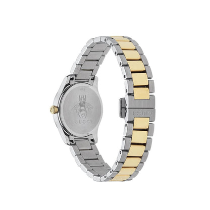 Gucci G-Timeless Feline Silver Dial Two Tone Womens Quartz Watch YA1265016