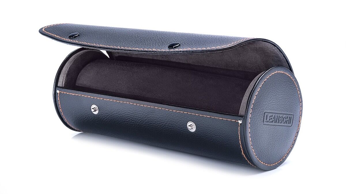 LEANSCHI Black 3 - 4 Watch Travel/Storage Roll Case
