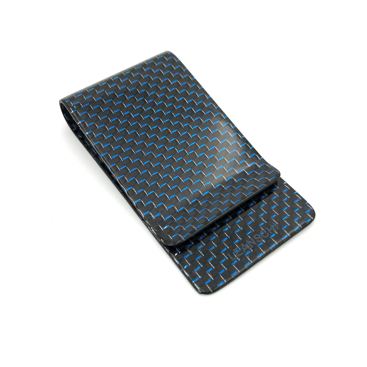 LEANSCHI Blue Carbon Fibre Money Clip