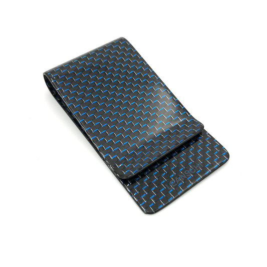LEANSCHI Blue Carbon Fibre Money Clip