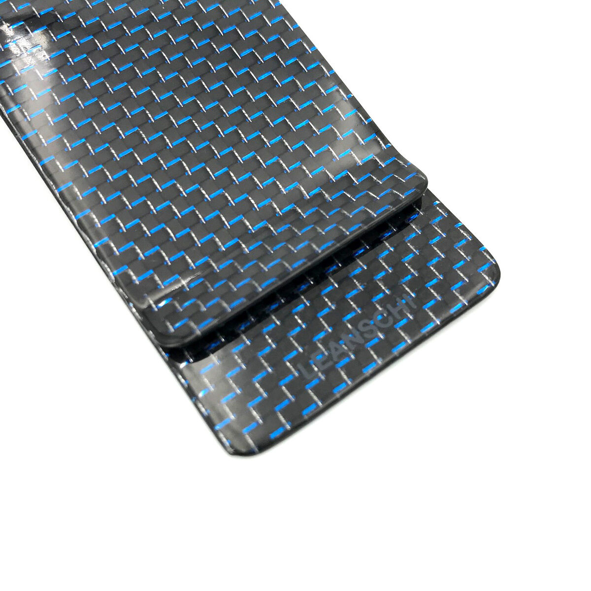 LEANSCHI Blue Carbon Fibre Money Clip