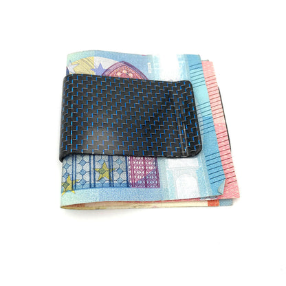LEANSCHI Blue Carbon Fibre Money Clip