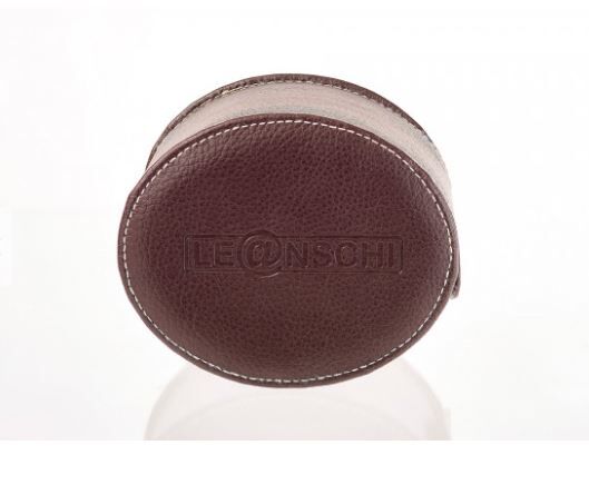 LEANSCHI Brown Single Watch Travel/Storage Roll Case
