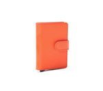 LEANSCHI  Leather RFID Safe Credit Card Holder with Aluminium Container