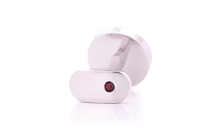 LEANSCHI Stainless Steel Azur Black Carbon T-Bar Cufflinks