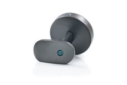 LEANSCHI Stealth DLC Stainless Steel Green & Black Carbon Fibre T-Bar Cufflinks