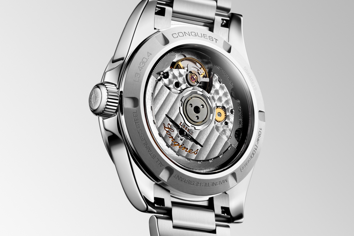 Longines Conquest Mother of Pearl Diamond Set Dial Stainless Steel Womens Watch L34304876