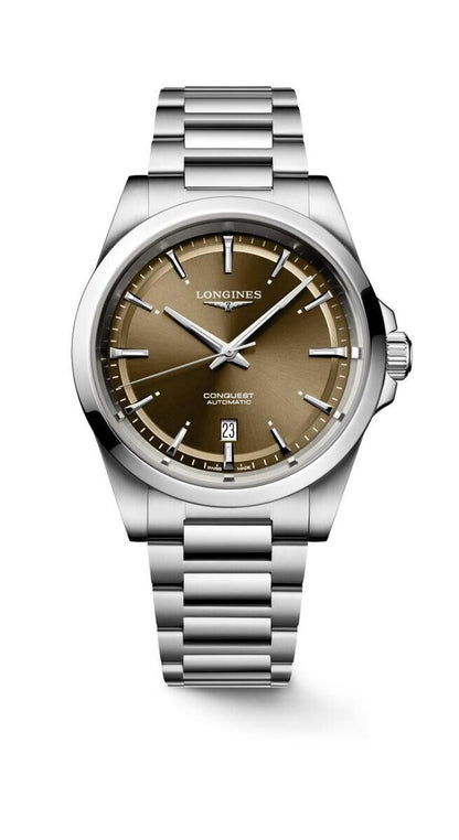 Longines Conquest Brown Dial Stainless Steel Mens Watch L38304626
