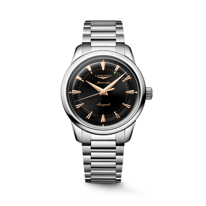 Longines Conquest Heritage Black Dial Stainless Steel Mens Watch L16494526