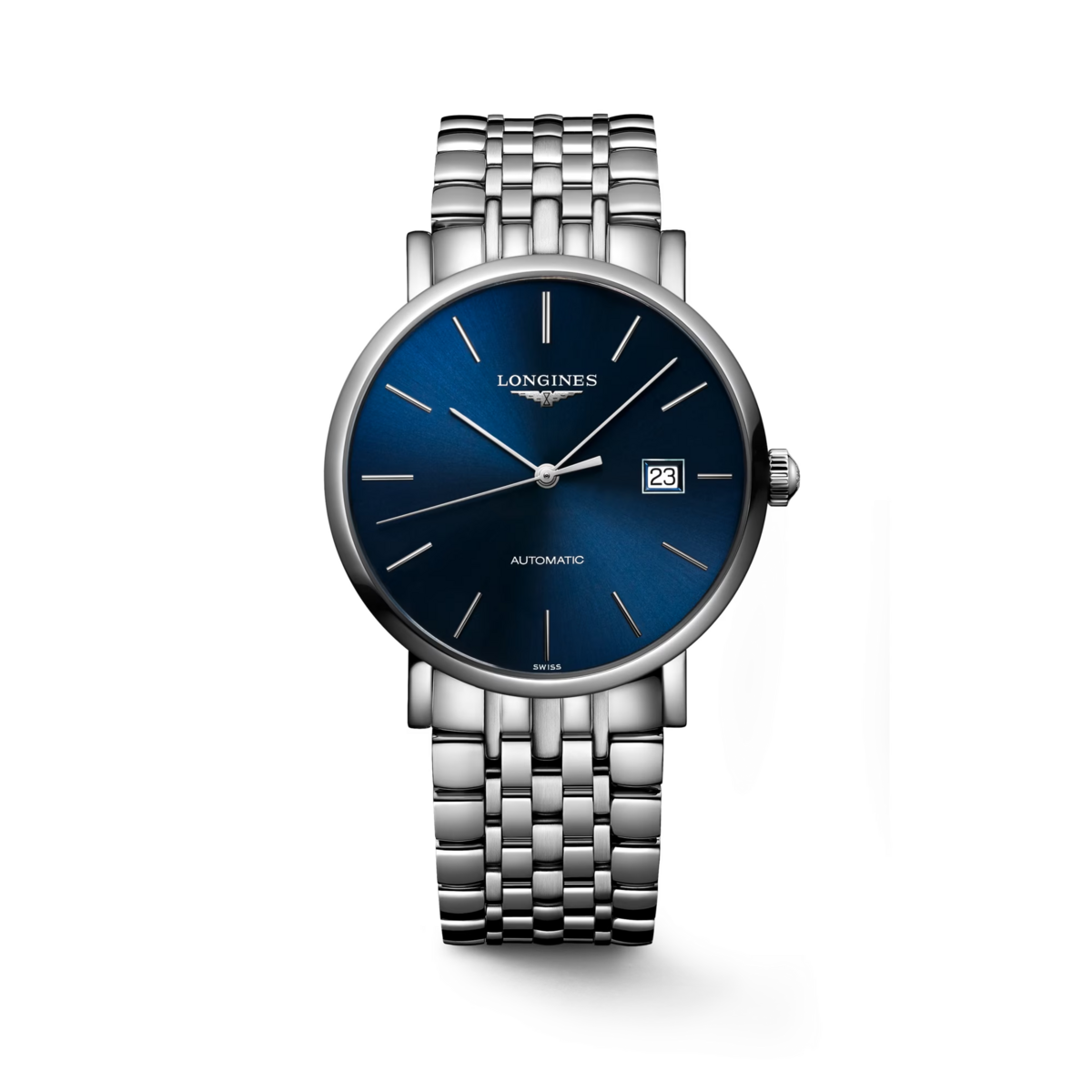 Longines Elegant Collection Blue Dial Stainless Steel Mens Watch L49104926
