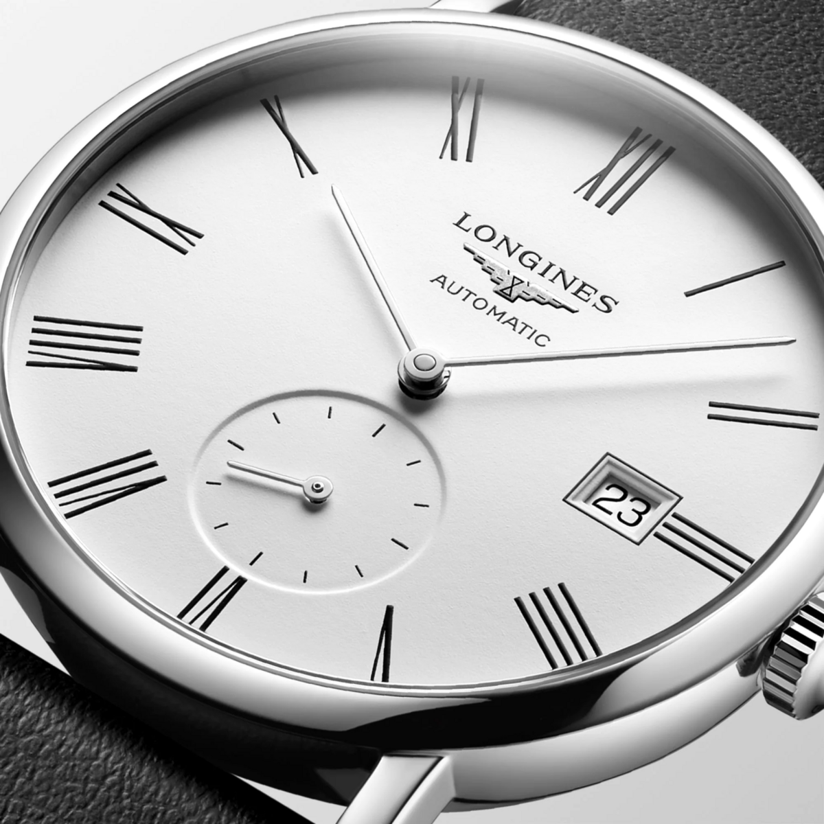 Longines Elegant Collection White Dial Stainless Steel Mens Watch L48124110