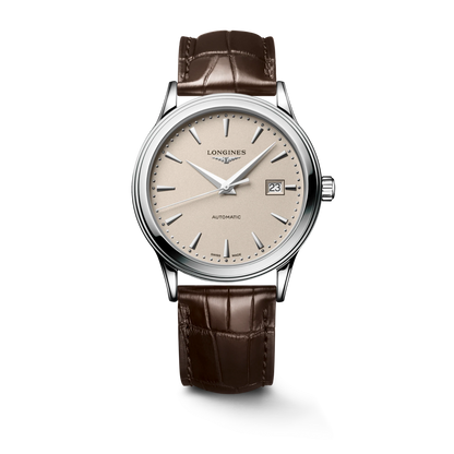 Longines Flagship Beige Dial Stainless Steel Mens Watch L49844792