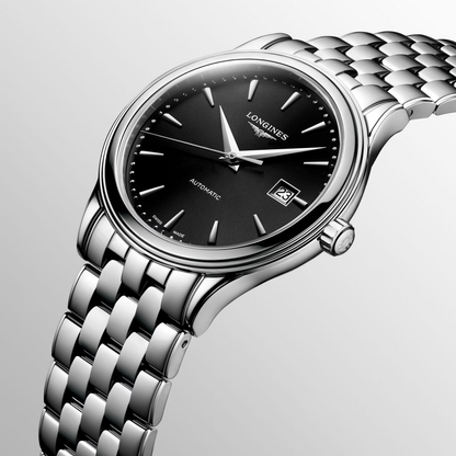 Longines Flagship Black Dial Stainless Steel Mens Watch L49844596