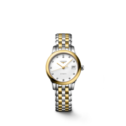Longines Flagship White Diamond Set Dial Two Tone Womens Watch L42743277
