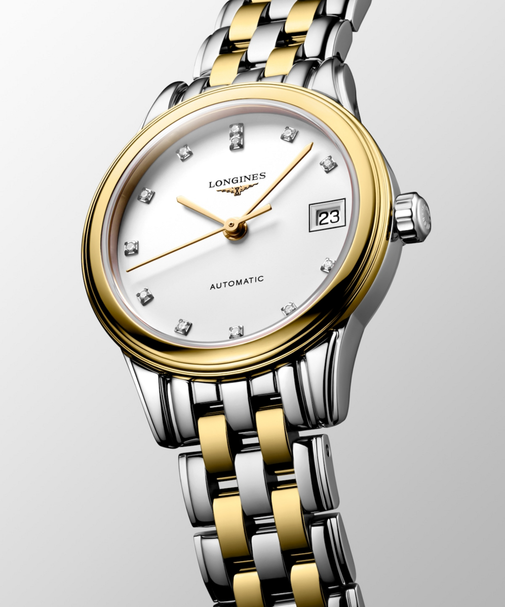Longines Flagship White Diamond Set Dial Two Tone Womens Watch L42743277
