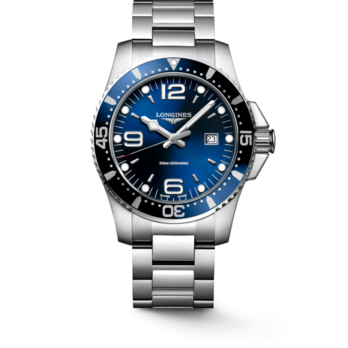 Longines HydroConquest Blue Dial Stainless Steel Mens Quartz Watch L38404966