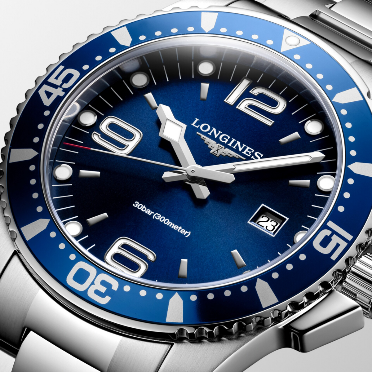 Longines HydroConquest Blue Dial Stainless Steel Mens Quartz Watch L38404966