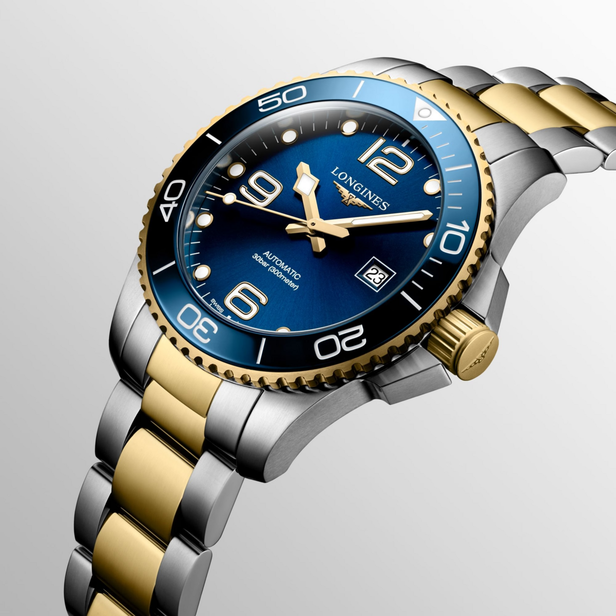 Longines HydroConquest Blue Dial Two Tone Mens Watch L37823967
