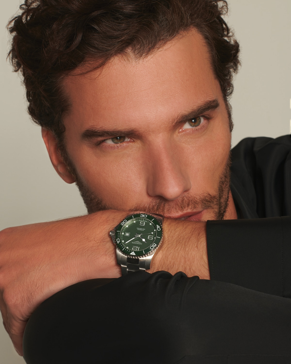 Longines HydroConquest Green Dial Stainless Steel Mens Watch L37814066