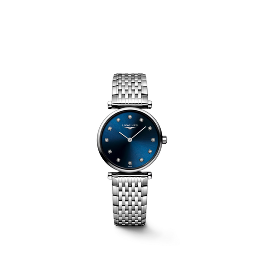 Longines La Grande Classique de Longines Blue Diamond Set Dial Stainless Steel Womens Quartz Watch L42094976