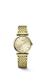 Longines La Grande Classique de Longines Champagne Diamond Set Dial PVD Gold Plated Womens Quartz Watch L42092378