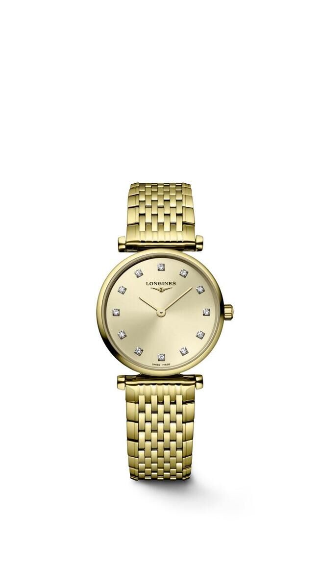 Longines La Grande Classique de Longines Champagne Diamond Set Dial PVD Gold Plated Womens Quartz Watch L42092378
