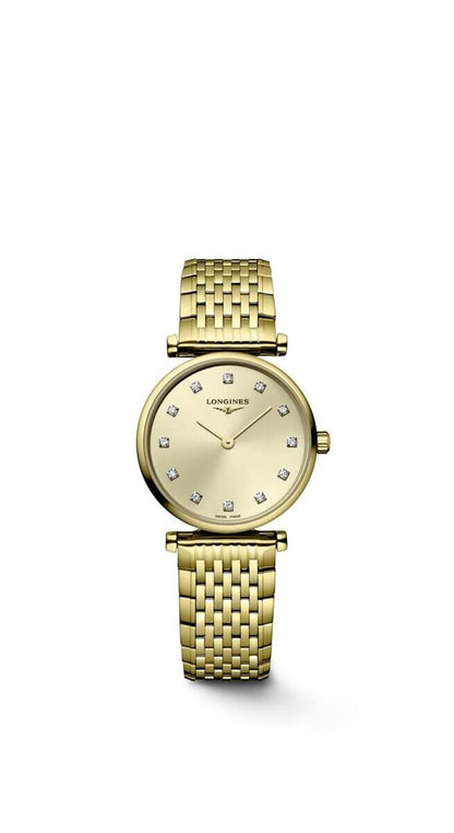 Longines La Grande Classique de Longines Champagne Diamond Set Dial PVD Gold Plated Womens Quartz Watch L42092378