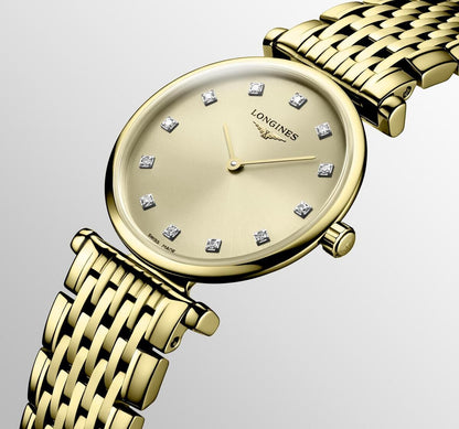 Longines La Grande Classique de Longines Champagne Diamond Set Dial PVD Gold Plated Womens Quartz Watch L42092378