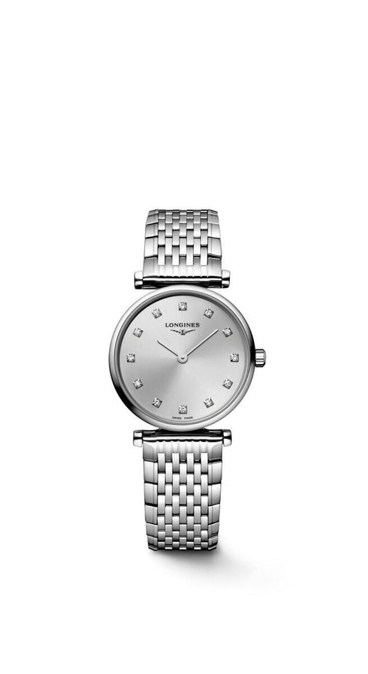 Longines La Grande Classique de Longines Grey Diamond Set Dial Stainless Steel Womens Quartz Watch L42094706