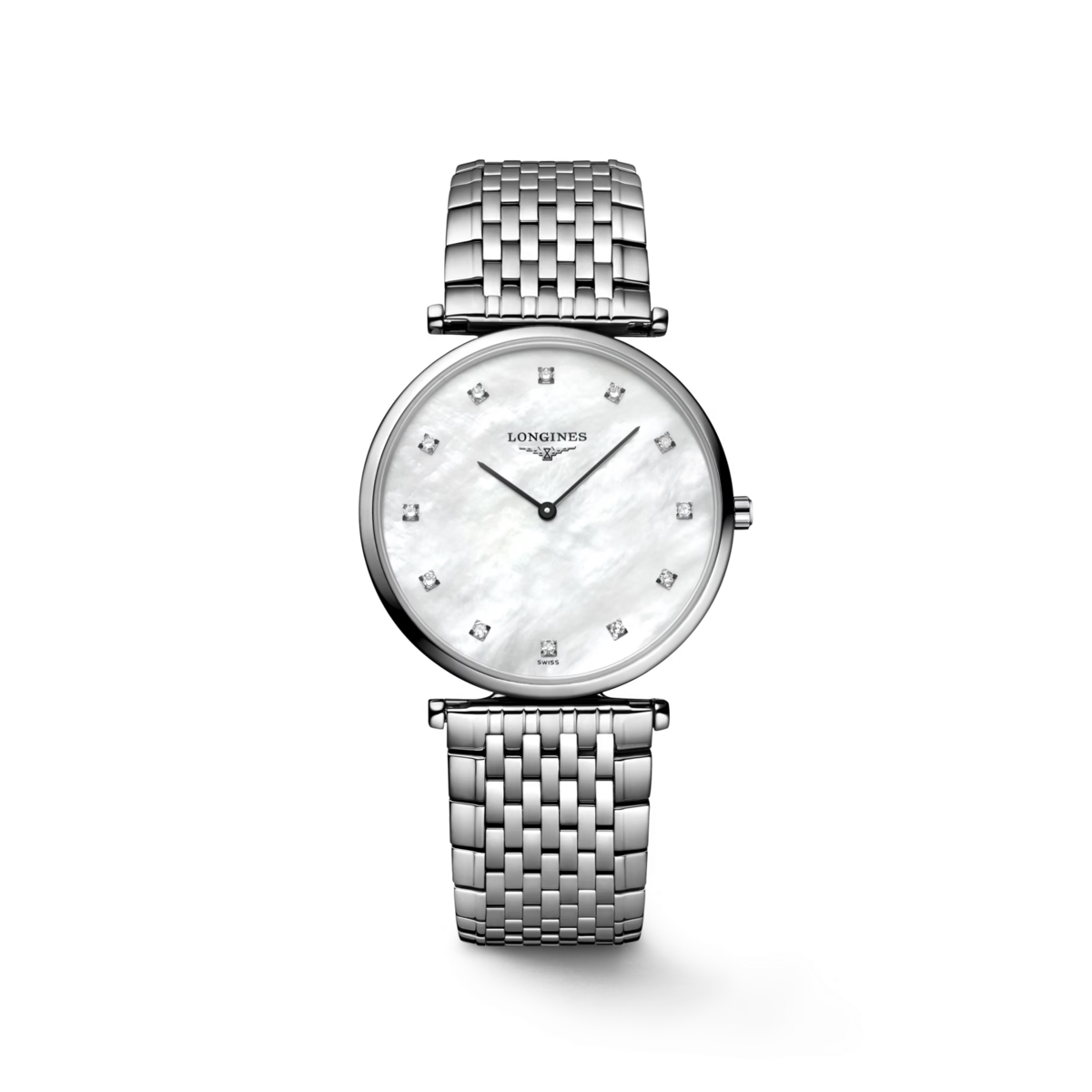 Longines La Grande Classique de Longines Mother of Pearl Dial Diamond Set Stainless Steel Womens Quartz Watch L47094886