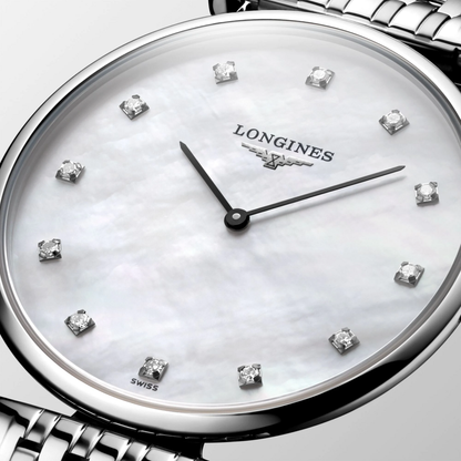 Longines La Grande Classique de Longines Mother of Pearl Dial Diamond Set Stainless Steel Womens Quartz Watch L47094886