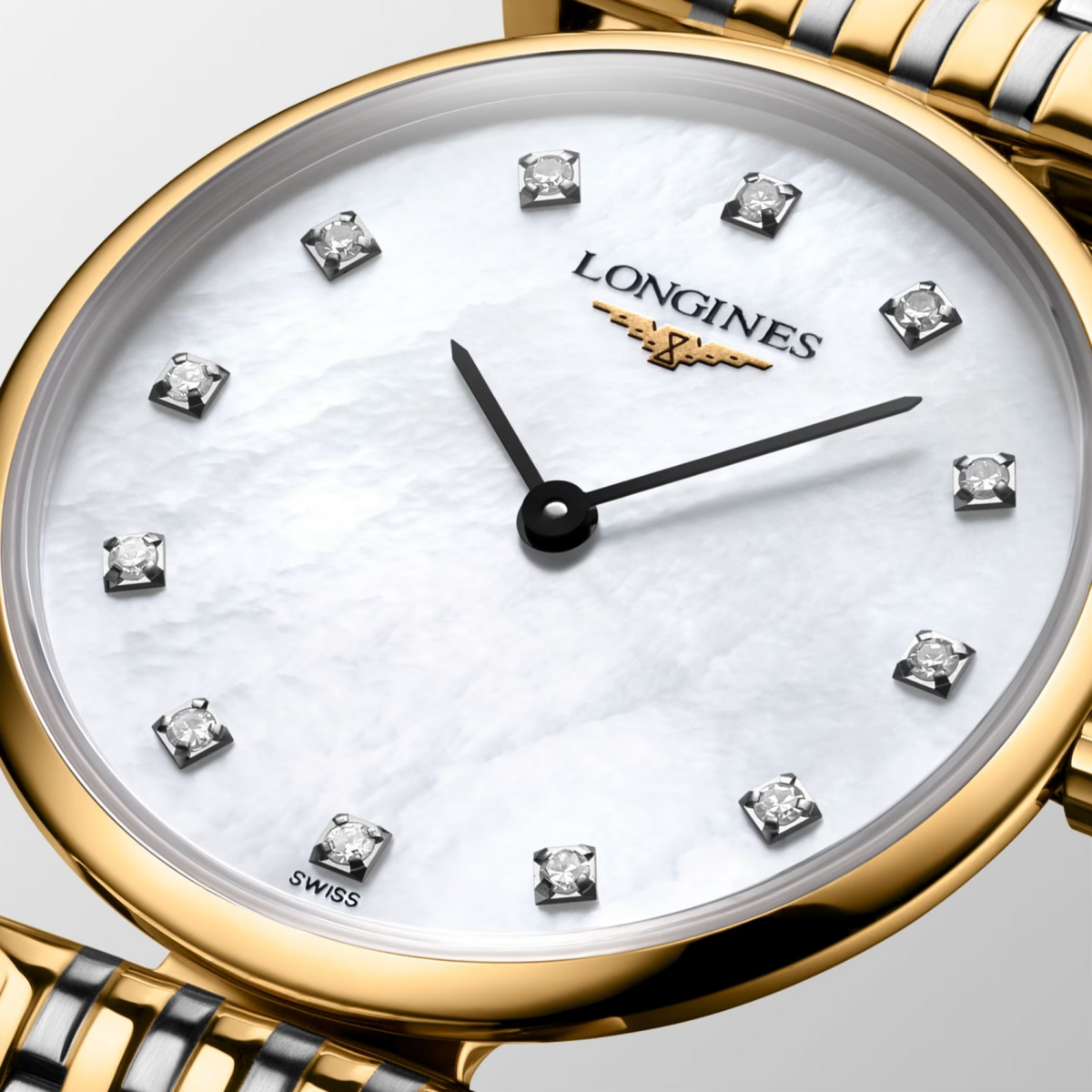 Longines La Grande Classique de Longines Mother of Pearl Diamond Set Dial Two Tone Womens Quartz Watch L42092877