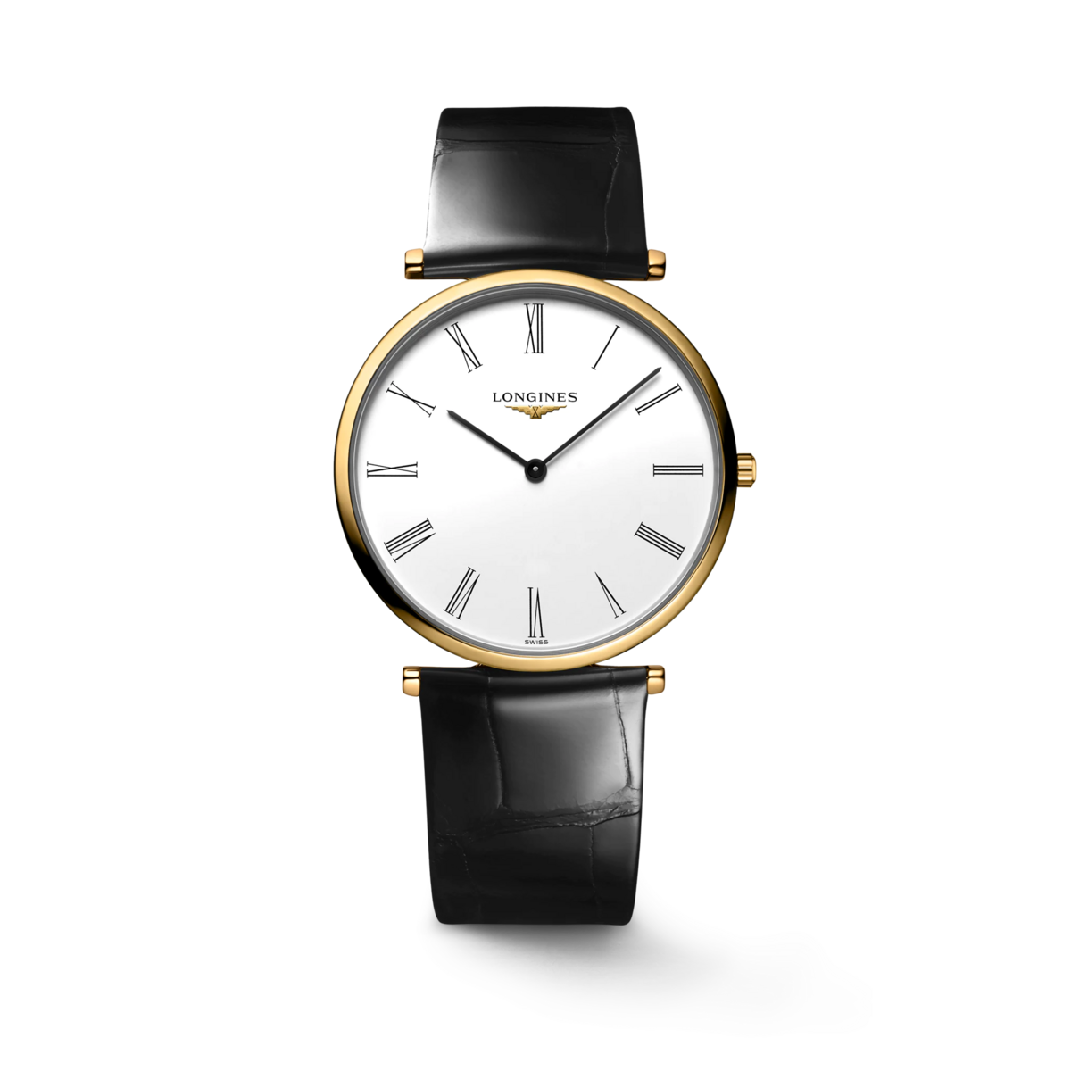 Longines La Grande Classique de Longines White Dial PVD Gold Plated Mens Quartz Watch L47552112