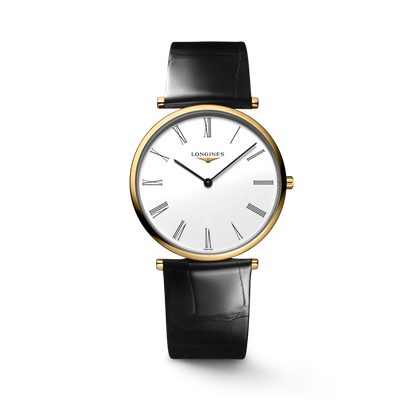 Longines La Grande Classique de Longines White Dial PVD Gold Plated Mens Quartz Watch L47552112