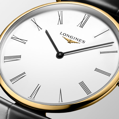 Longines La Grande Classique de Longines White Dial PVD Gold Plated Mens Quartz Watch L47552112