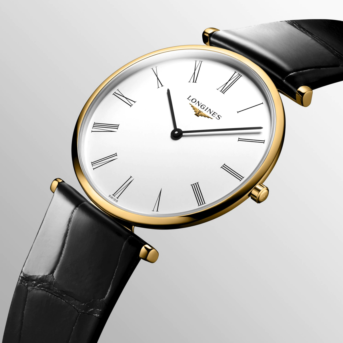 Longines La Grande Classique de Longines White Dial PVD Gold Plated Mens Quartz Watch L47552112