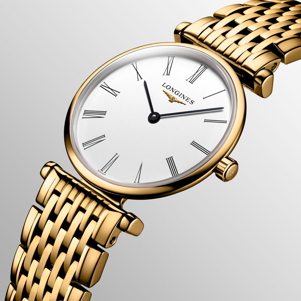 Longines La Grande Classique de Longines White Dial PVD Gold Plated Womens Quartz Watch L42092118