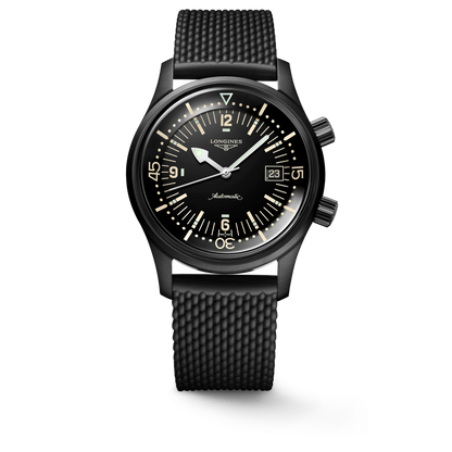 Longines Legend Diver Black Dial Black PVD Stainless Steel Mens Watch L37742509