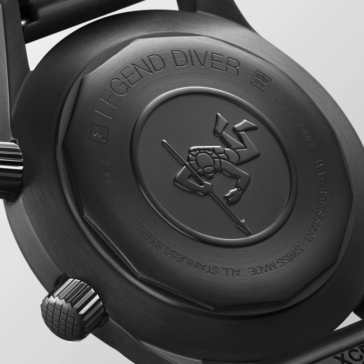 Longines Legend Diver Black Dial Black PVD Stainless Steel Mens Watch L37742509