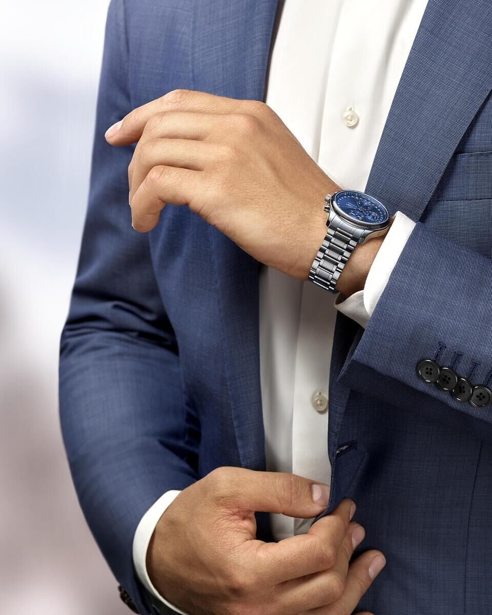 Longines Master Collection Blue Dial Moonphase Stainless Steel Mens Chronograph Watch L27734926