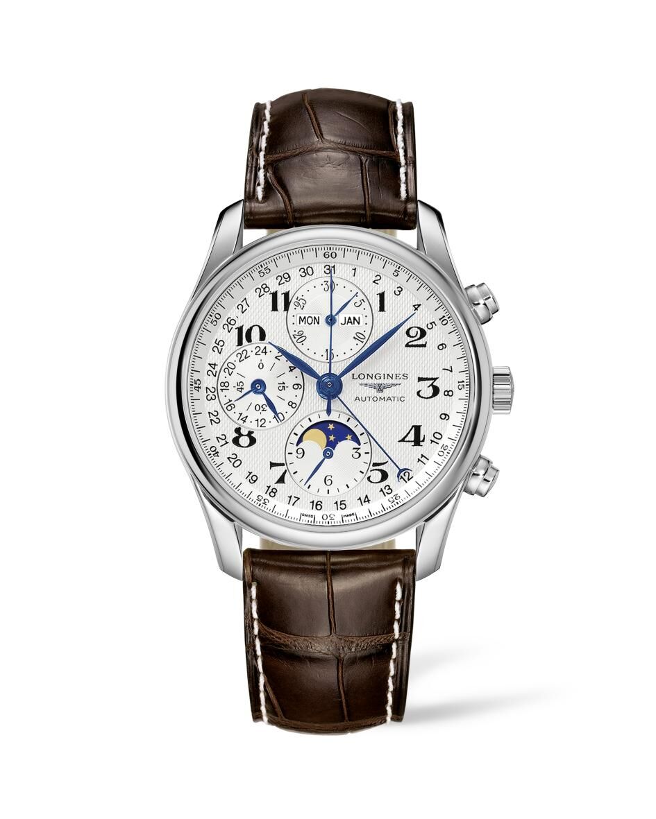Longines Master Collection Silver Dial Moonphase Stainless Steel Mens Chronograph Watch L26734783