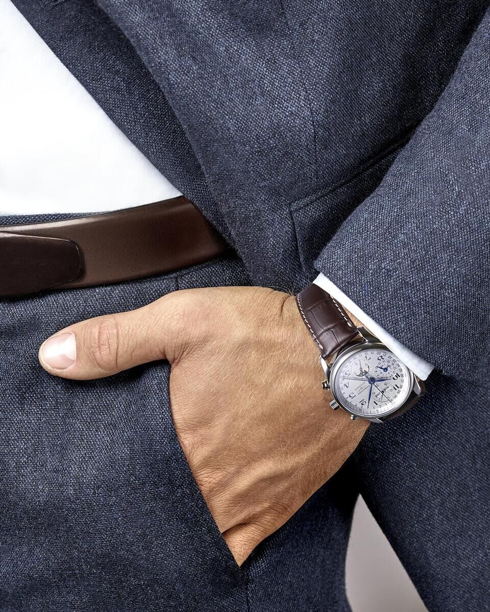 Longines Master Collection Silver Dial Moonphase Stainless Steel Mens Chronograph Watch L26734783