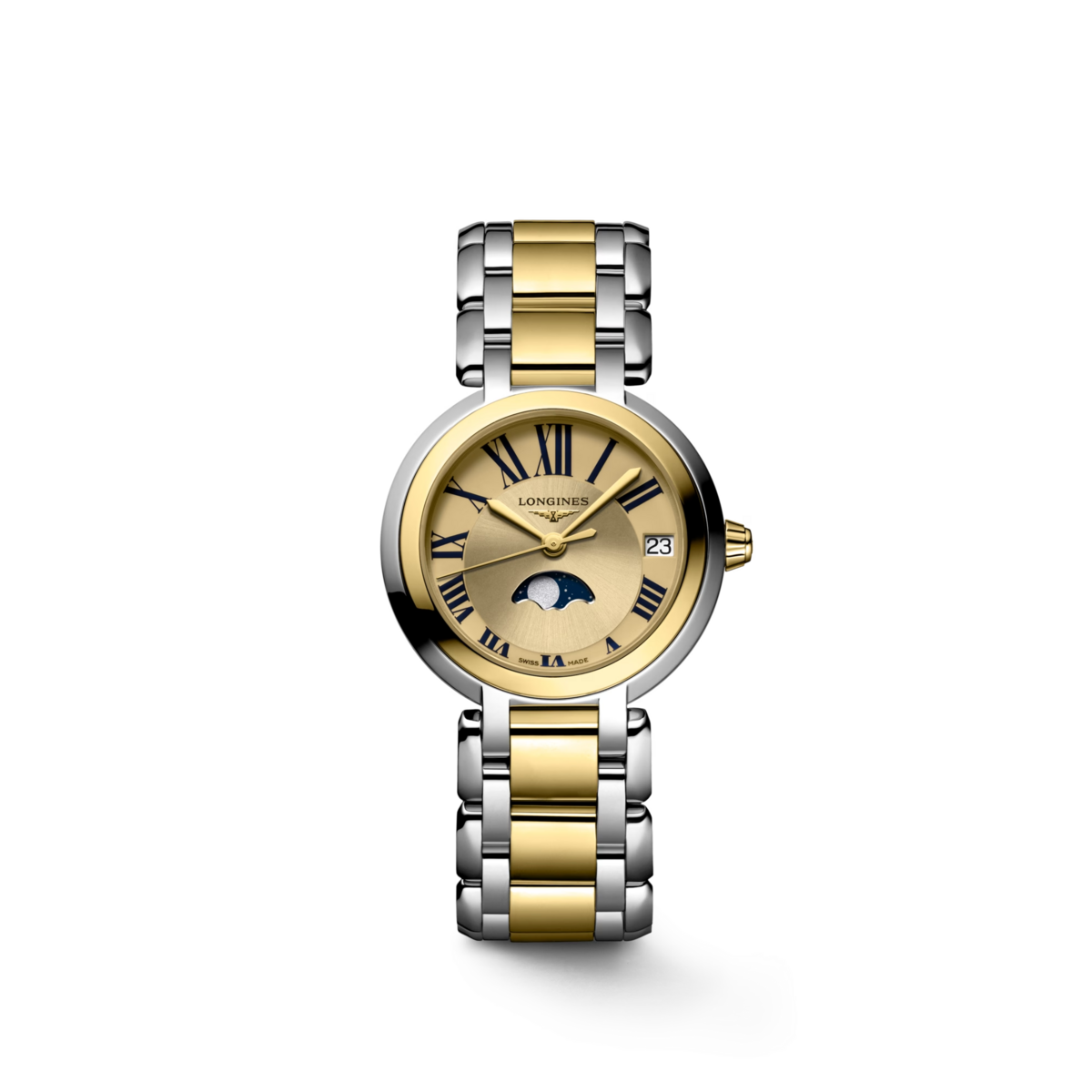 Longines PrimaLuna Champagne Dial Two Tone Womens Quartz Watch L81155317