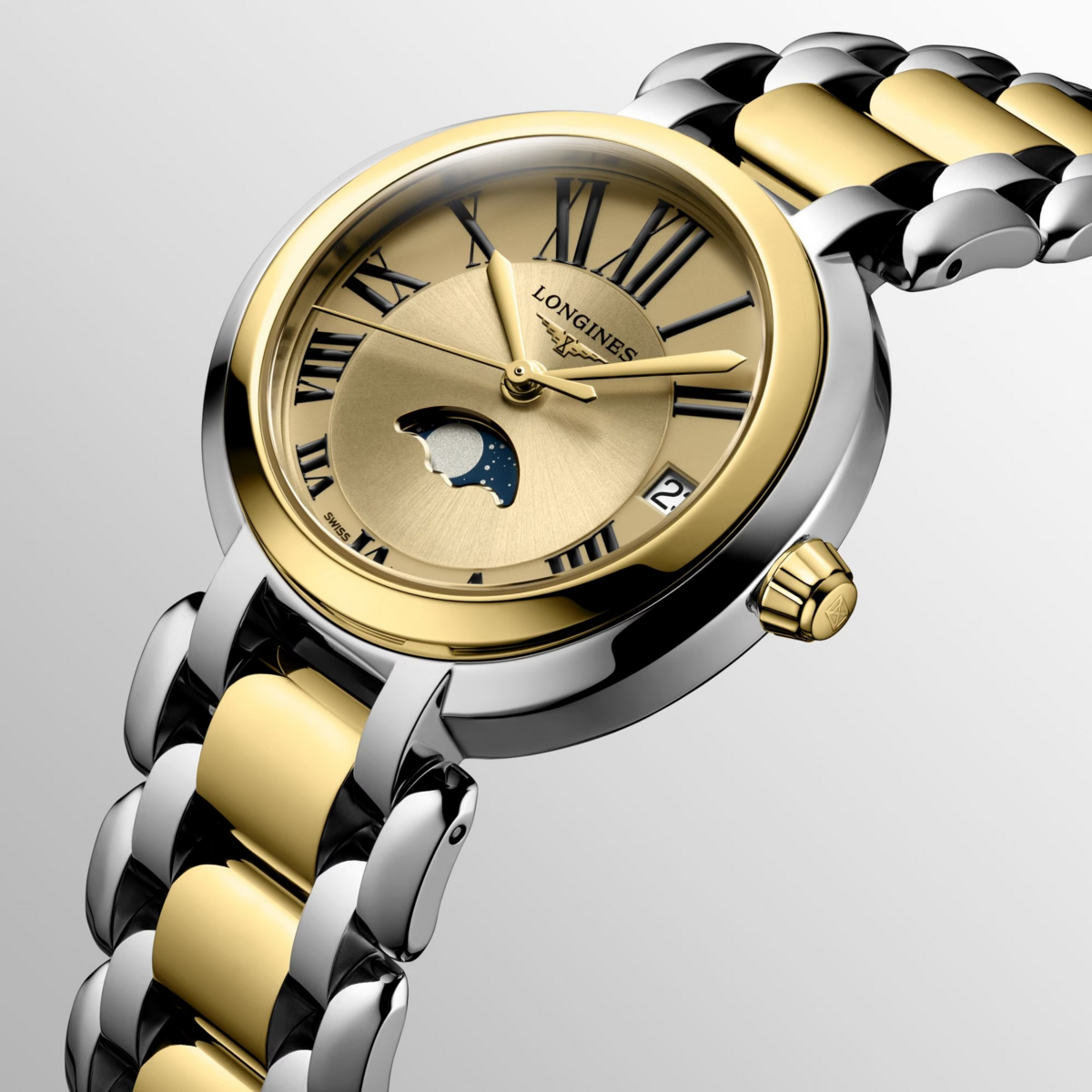 Longines PrimaLuna Champagne Dial Two Tone Womens Quartz Watch L81155317
