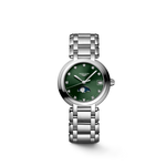 Longines PrimaLuna Green Diamond Set Dial Stainless Steel Womens Quartz Watch L81154676